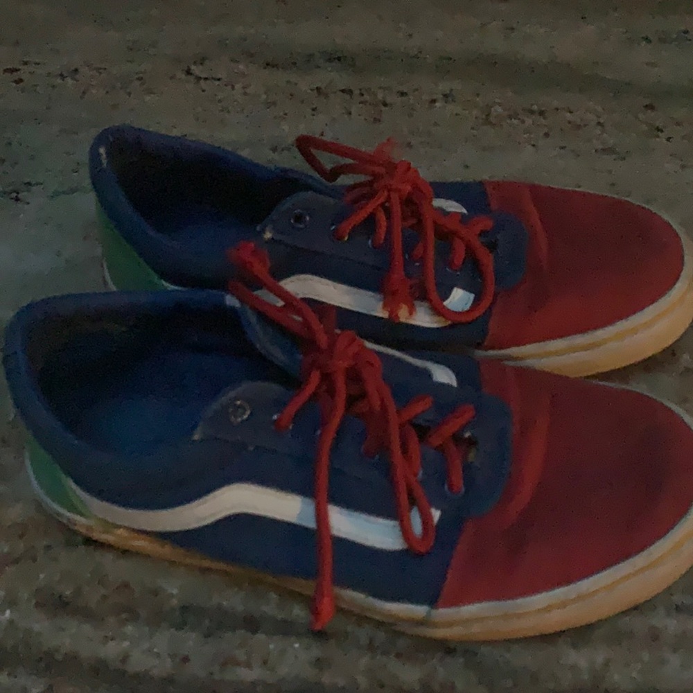 Vans multi colored sneakers barely worn